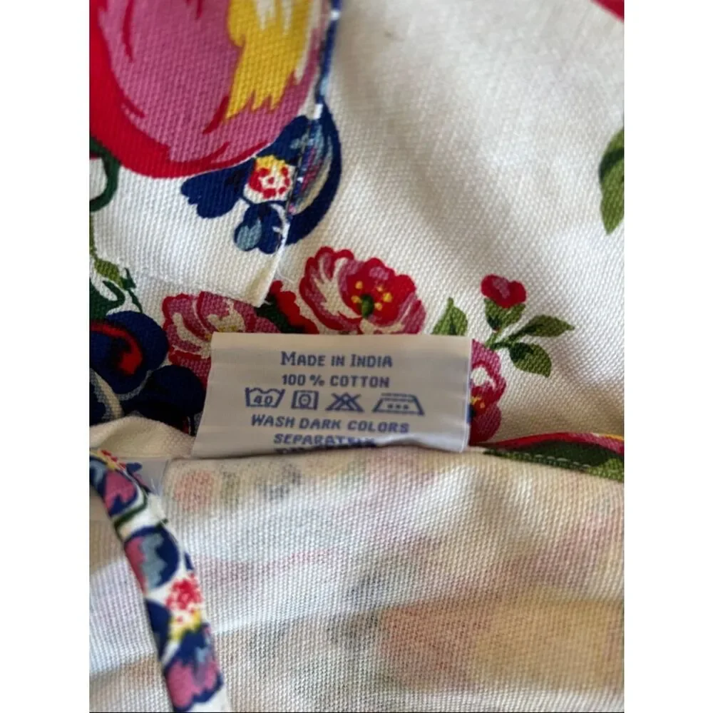 NWT April Cornell Full Apron Fruit Floral Print 100% Cotton